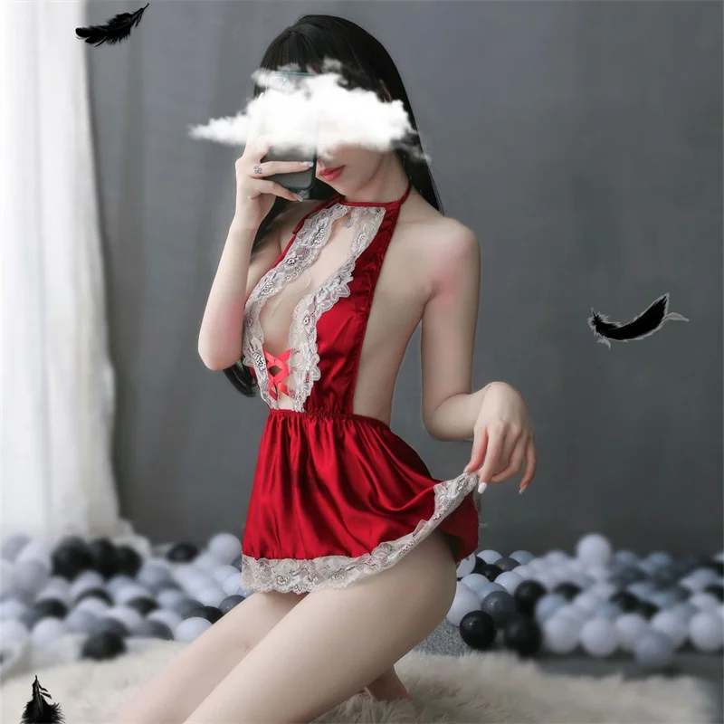 NEW Women Sexy Nightdress Lingerie Lace Backless Sleepwear Sex Hot Erotic Top Underwear Nightgown Pajamas Exotic Costume Slips