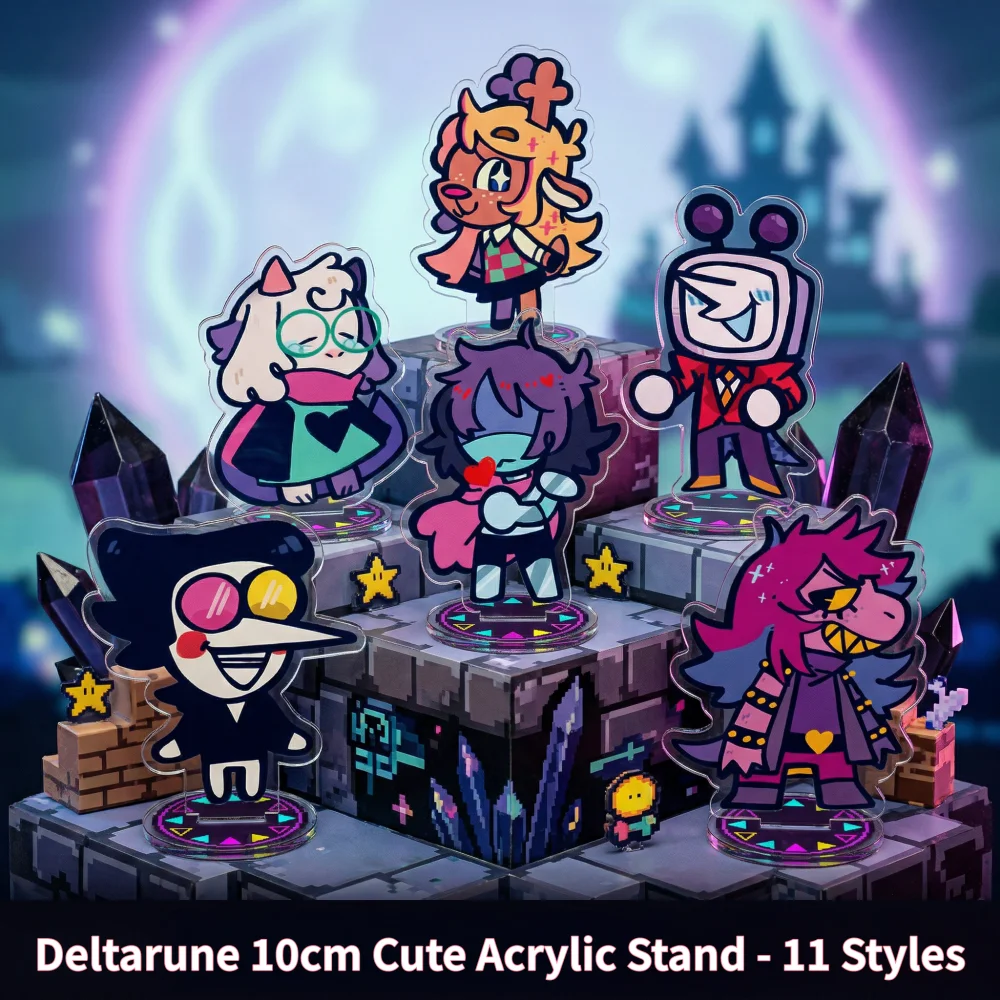 Niedliche Deltarune Acryl-Standfigur Ralsei Kris Susie Spamton Angel Doppelseitig Bedruckt Fans Gamer Sammlerstück Geschenke