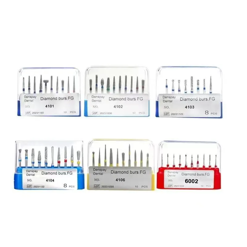 

10Pcs/Lot Dental Diamond Burs Drill 39 Sizes 1.6mm for High Speed Handpiece Stomatology Department Dentistry Grinding Tools