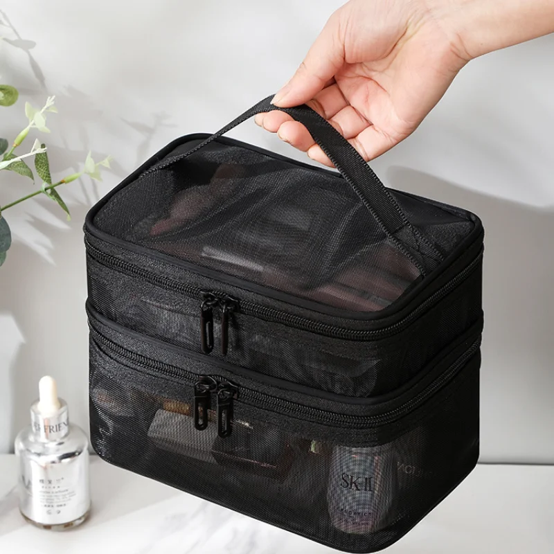 

Женская прозрачная сетка, идеально подходит для косметики и туалетных принадлежностей, для путешествий, продажа, успешная сумка-Органайзер для косметики