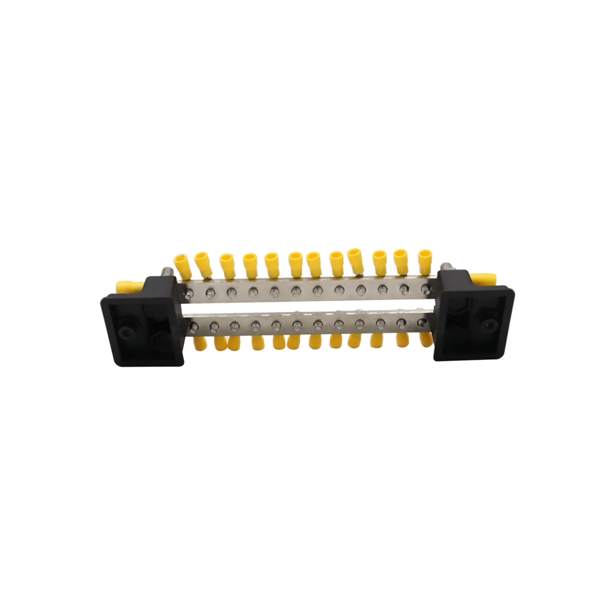 Double Row 12-Way Bus Line 150 a High Current Double Row Busbar with Transparent Cover Black