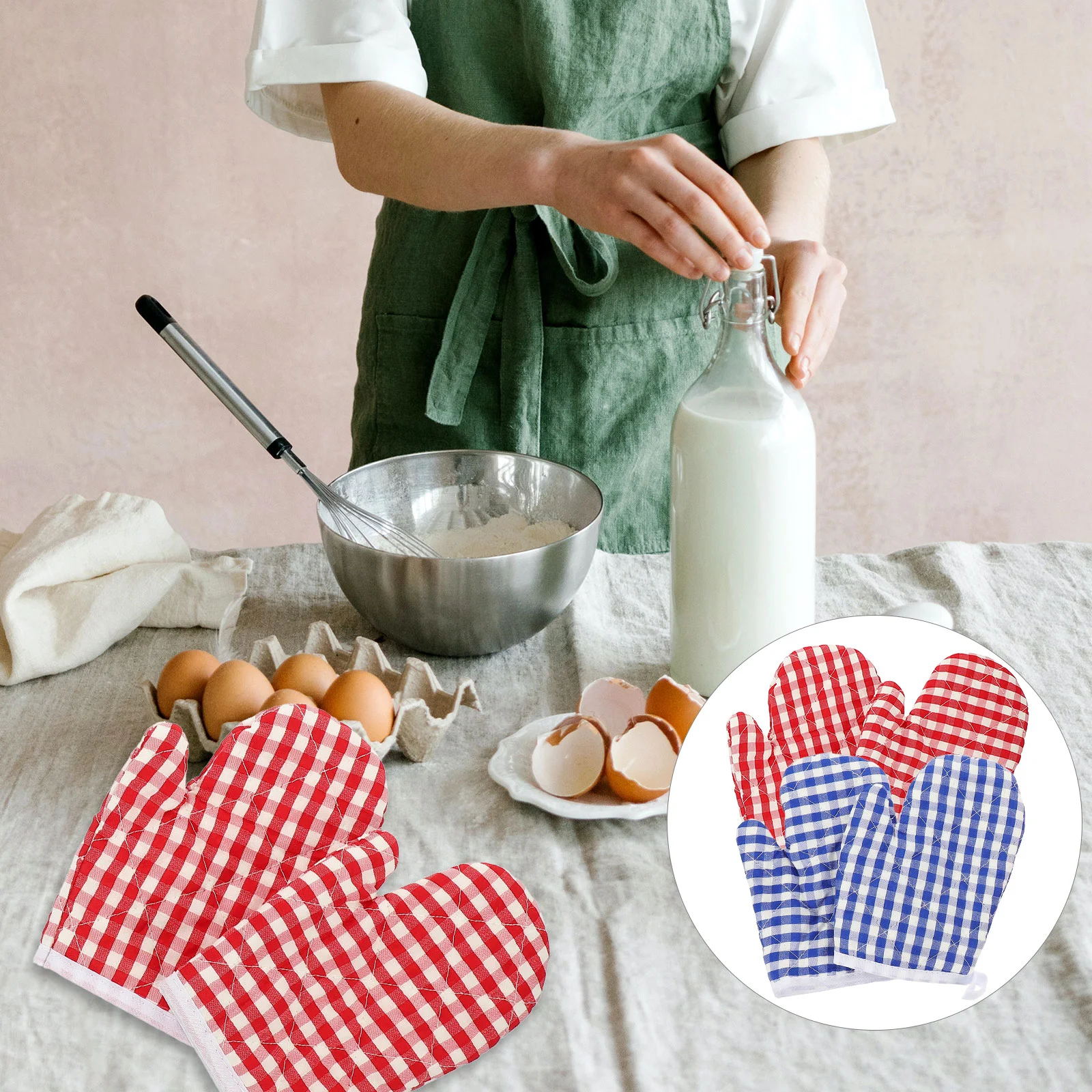 

Gloves Insulation Toddler Oven Mitts Pot Holders Polyester Anti-scald Grill