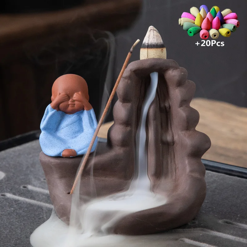 Bruciatore Di Incenso A Riflusso A Cascata Artigianale In Ceramica Zen The Little Monk Home Office Tea House Decorare Porta Incenso In Ceramica