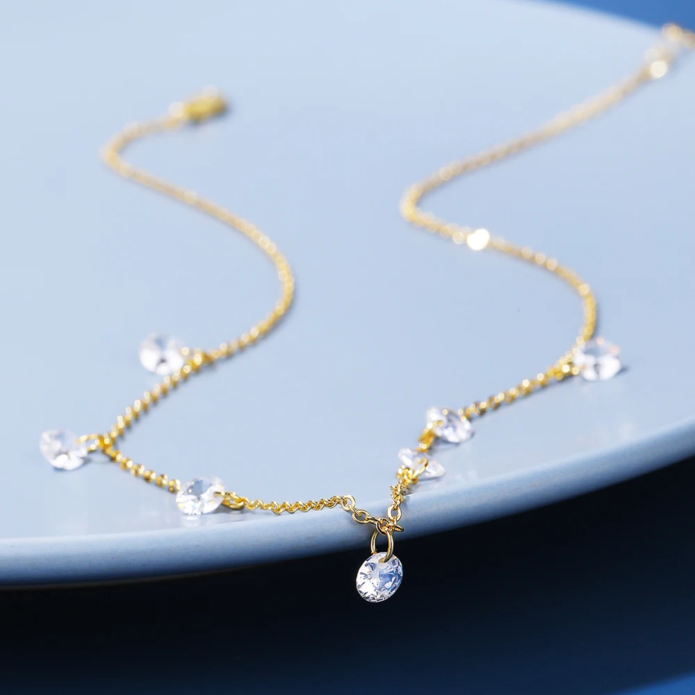 

Женское Ожерелье с фианитами, элегантные аксессуары