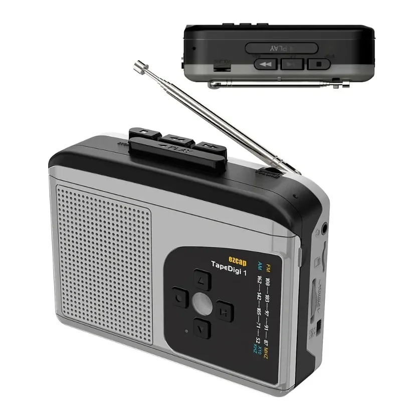 EOENKK Cassette Tape Player Portable AM FM Radio Cassette Tape-to-MP3 Converter Sound Recorder Built-in Speaker / Headphone Jack 2