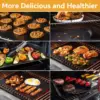 FZCSPEED Grill Pads BBQ Mats Accessories Heat Resistant Baking Mat for Air Fryer Cooking Oven Microwave Charcoal Electric BBQ 4