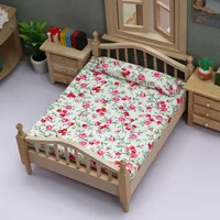 Maison de poupée créative 1/12, Mini lit, ornement, meubles de chambre à coucher, modèle de jouet, décoration DIY, beau jouet en bois fait à la main, cadeau 2