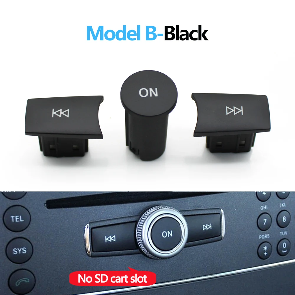 3PCS Auto Front Dashboard Radio CD-Player Taste Knopf Abdeckung Schalter Kappe Für Benz A C E GLK ML GL CLS W176 W246 W156 W204 W166 W218 – Detail 7