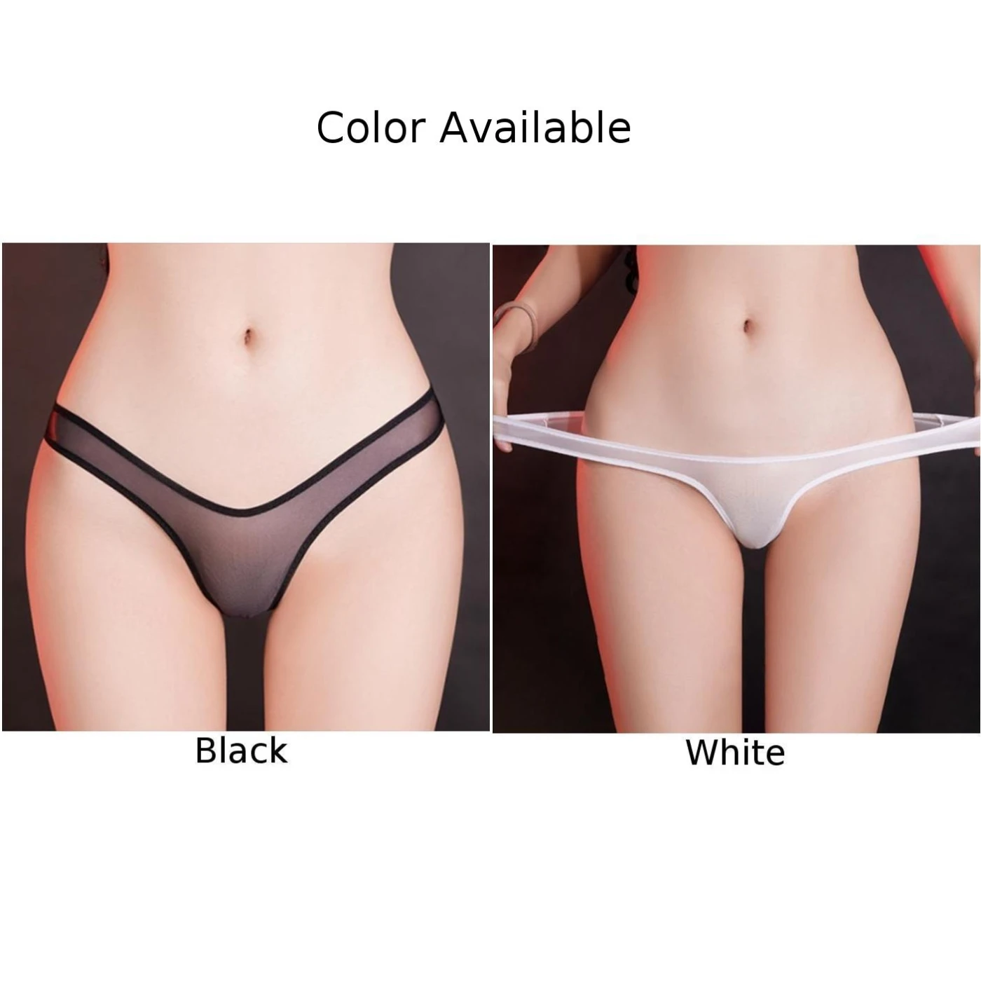 Fashion Women Brief Thongs Highly Elastic Lightweight Panties Breathable Daily G-string See Though