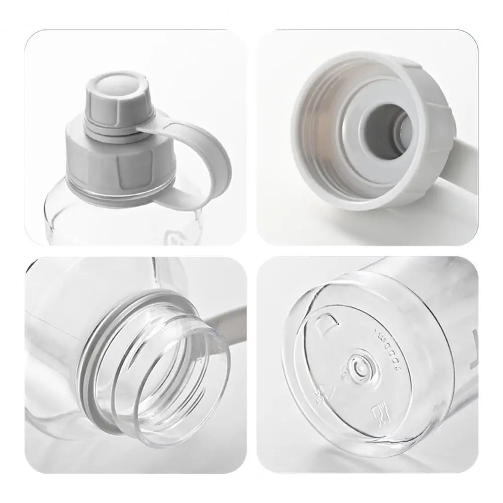 1000ml Sports Water Bottle With Handle Large Capacity Leak-proof Shaker Cup Portable Outdoor Running Cycling Travel Kettle