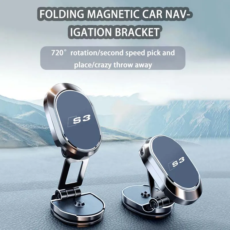 

Metal Magnetic attraction Car Phone Mount GPS Holder For Audi S3 S1 S5 S6 RS6 RS6 RS4 RS3 R8 TT RS Accessories 2024 2023 Logo