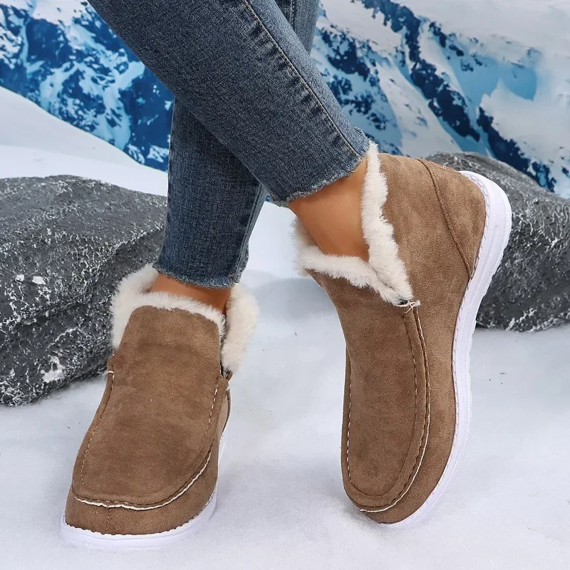 

Large Lightweight Soft Sole Comfortable Cotton Shoes for Women 2023 Winter New Thickened and Anti Slip Cotton Boots for Women