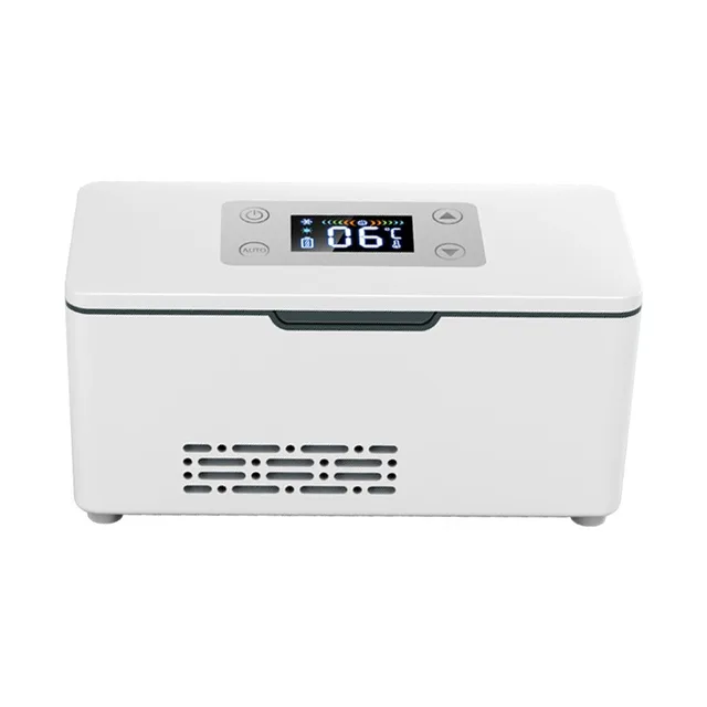 Boîte isotherme pour insuline, réfrigérateur à médicaments rechargeable, réfrigérateur portable pour insuline, boîte de rangement pour médicaments à double usage voiture et maison 1