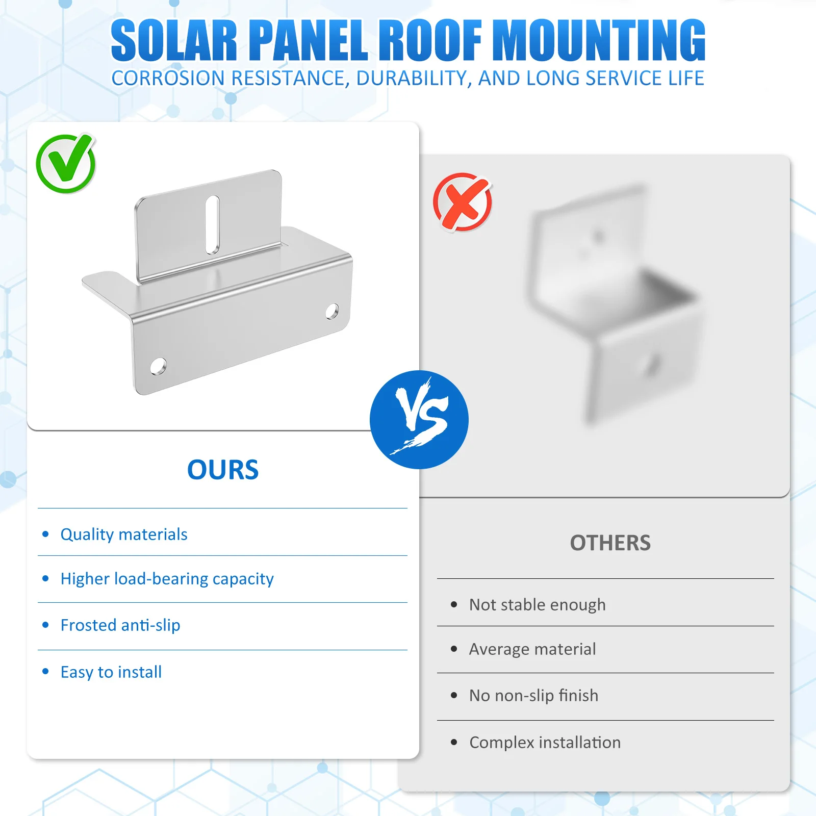 Solar Panel Z Bracket Mount folding shelf bracket shelf bracket tv wall mount bracket Lightweight Anodized Aluminum Mounting Brackets For RVs Trailers Vans Campers Boats Walls 8PCS/Set