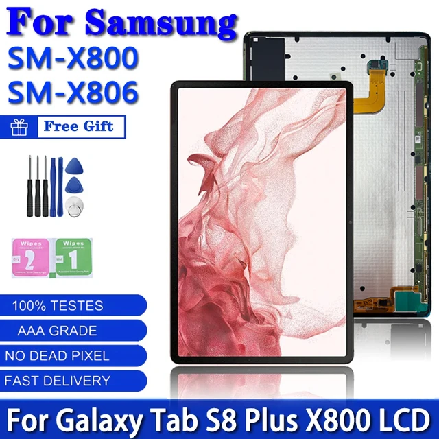 12.4“Super AMOLED For Samsung Tab S8+ X800 X806 Display Touch 