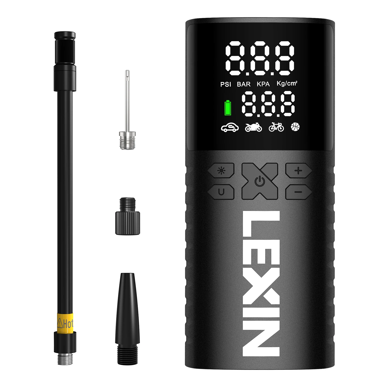 LEXIN デジタル携帯ポンプ ブラック Amazon | LEXIN 空気入れ 電動 バイク用 電動空気入れ