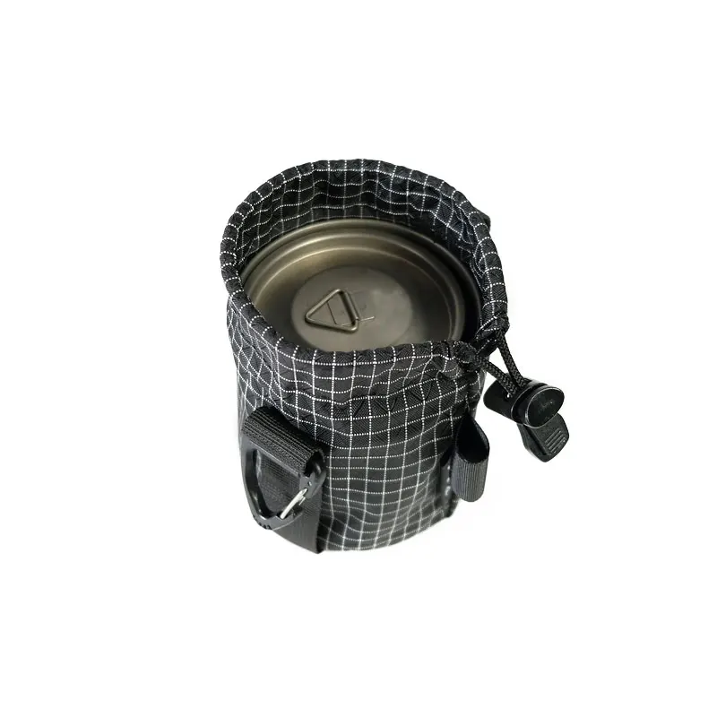 Titanium Cup Storage Bag UHMWPE Lightweight Mountain Camping Outdoor Cup Storage Bag Hangable Cup Holder Water Bottle Bag 2