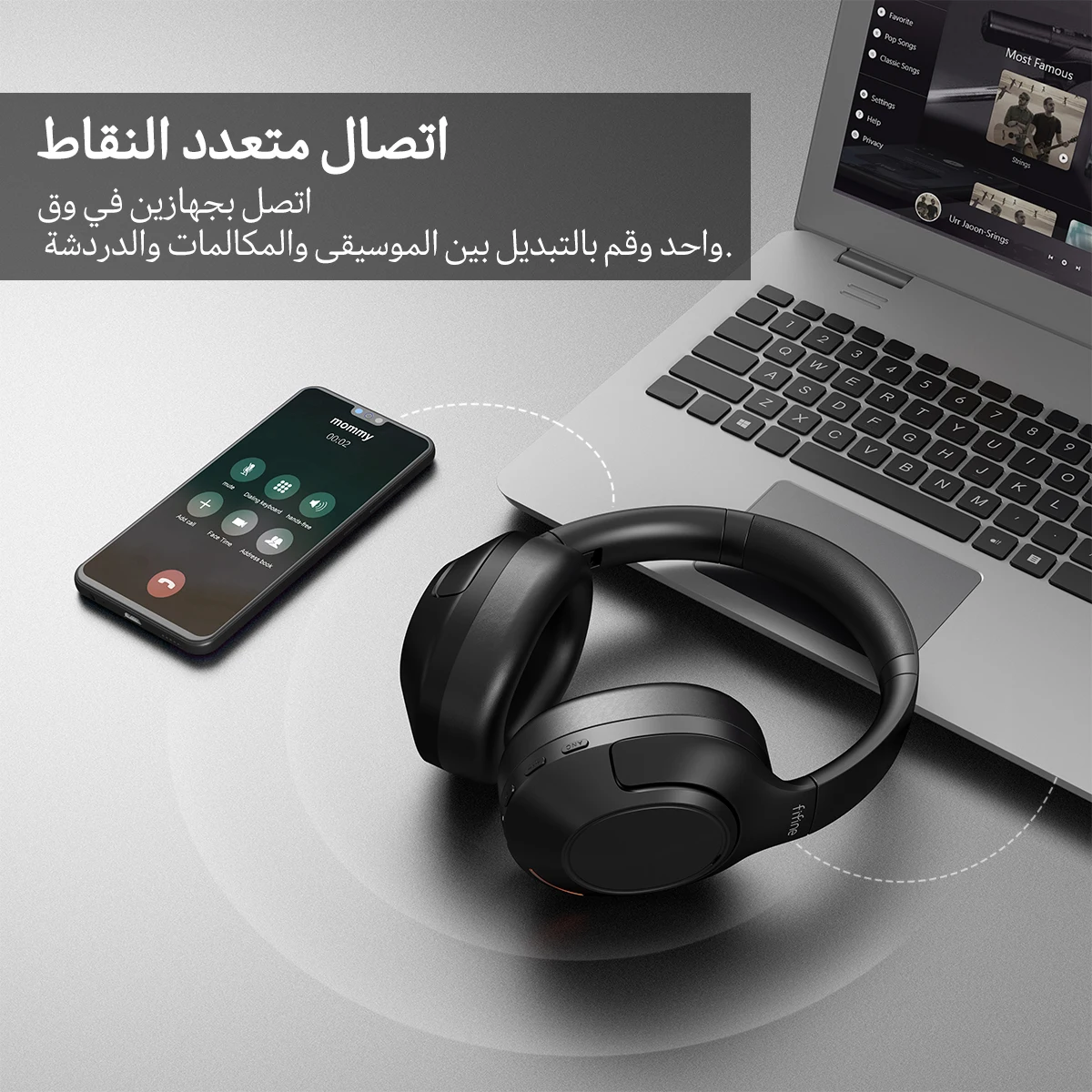 سماعات أذن FIFINE X3 اللاسلكية المانعة للضوضاء مع...