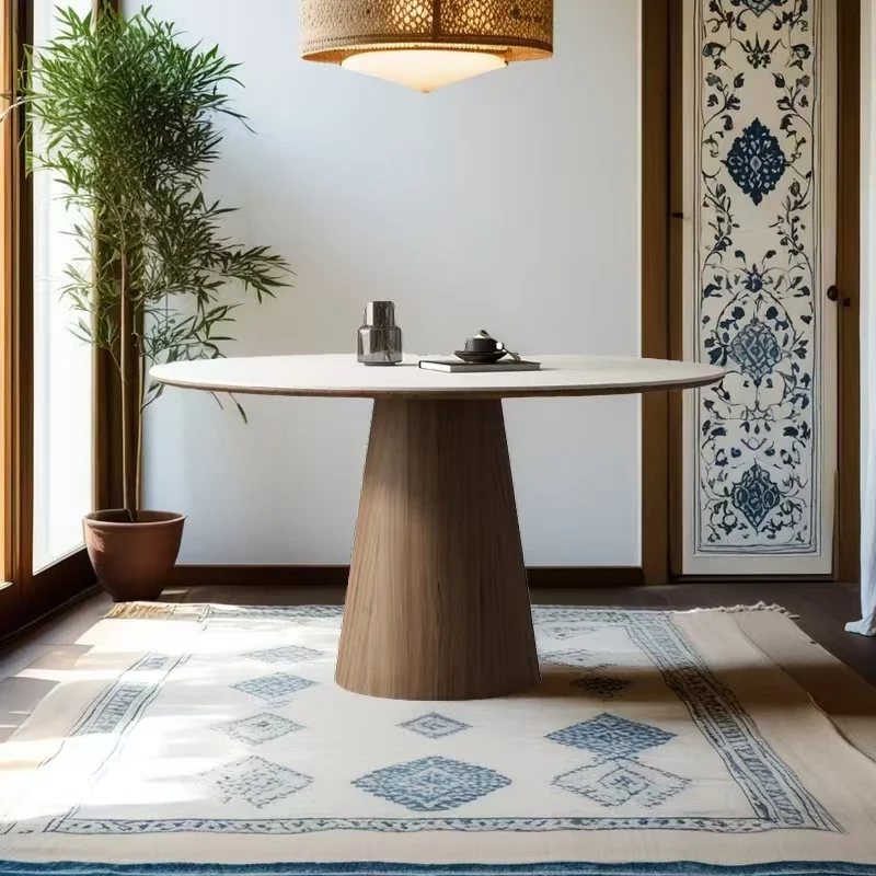 Nordic Solid Wood Side Table Coffee Table Minimalist Mushroom Table Creative Lounge Hotel Apartment Small Round