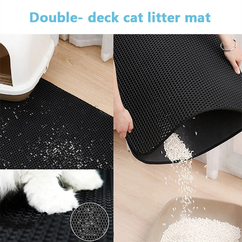Cat Litter Mat Double Layer Pet Non Slip big Pet Litter Box Filter MatWear  Resistant Waterproof Cat Litter Mat Free Shipping - AliExpress