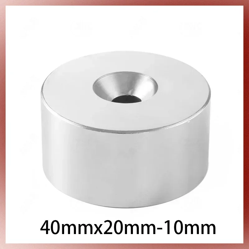

1/2/5 шт., Круглые неодимовые магниты 40x20-10 мм
