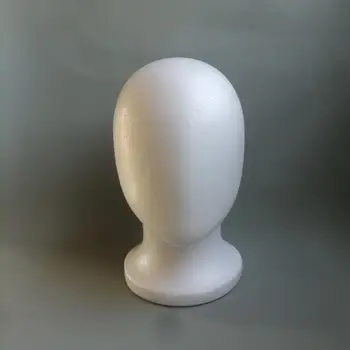 Testa di manichino in schiuma senza volto per acconciature, modello espositivo per cappelli, parrucche, arti e mestieri