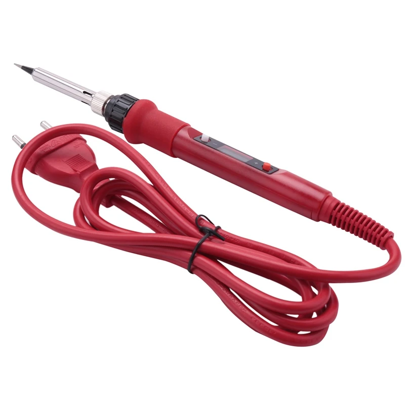 

2X 220V 80W Lcd Electric Soldering Iron 908S Adjustable Temperature Solder Iron With Soldering Iron Tips Kits EU Plug