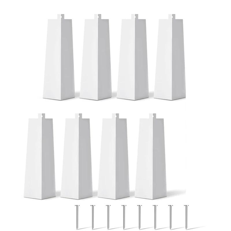 

8 Pcs Aluminum Siding Corners 8 Inch Outside White Siding Corner Caps Smooth Siding Aluminum Corner