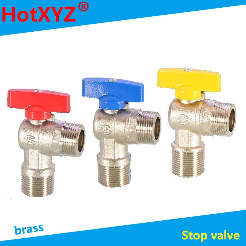 Water Level Control Valve Large Flow Angle Valve for Gas Water Heater 1/2IN 3/4IN Full Open Diameter Ball Core Hot and Cold Water Stop