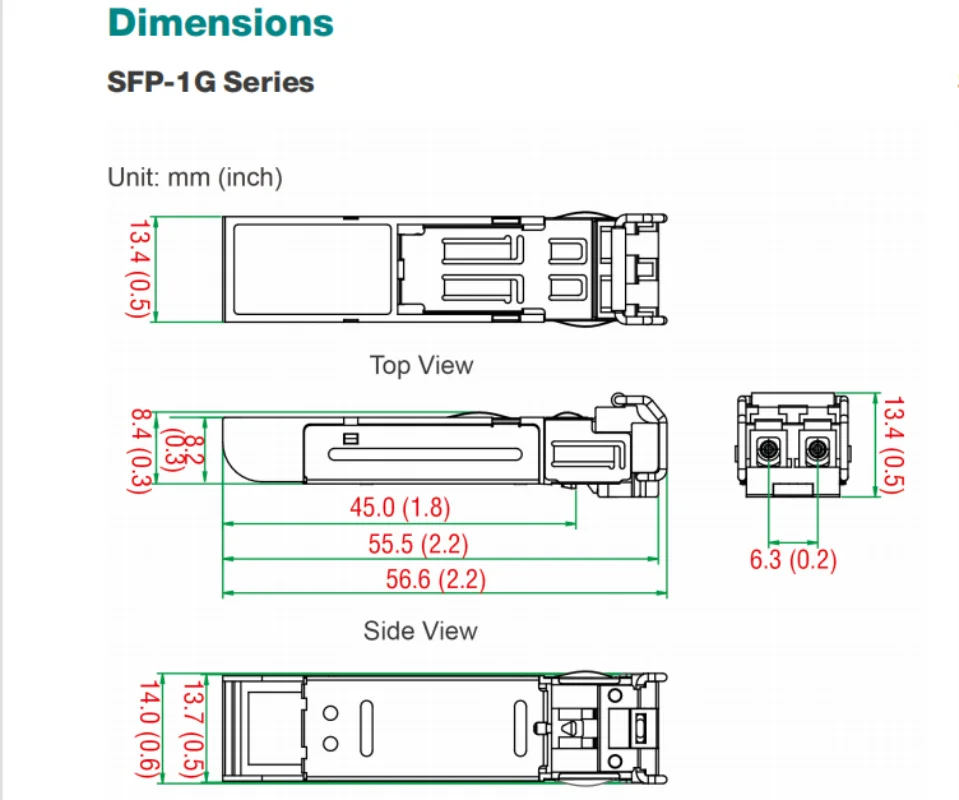 MOXA SFP-1GLXLC-T 1-port Gigabit Ethernet SFP Module
