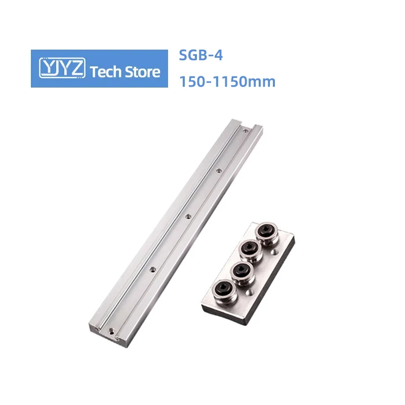 

1PC Built-In Dual-Axis Rail Linear Guide SGR10/15/20/25/35/15N/20N+1PC SGB-4 Wheel Slider High Precision Length 150mm-1150mm