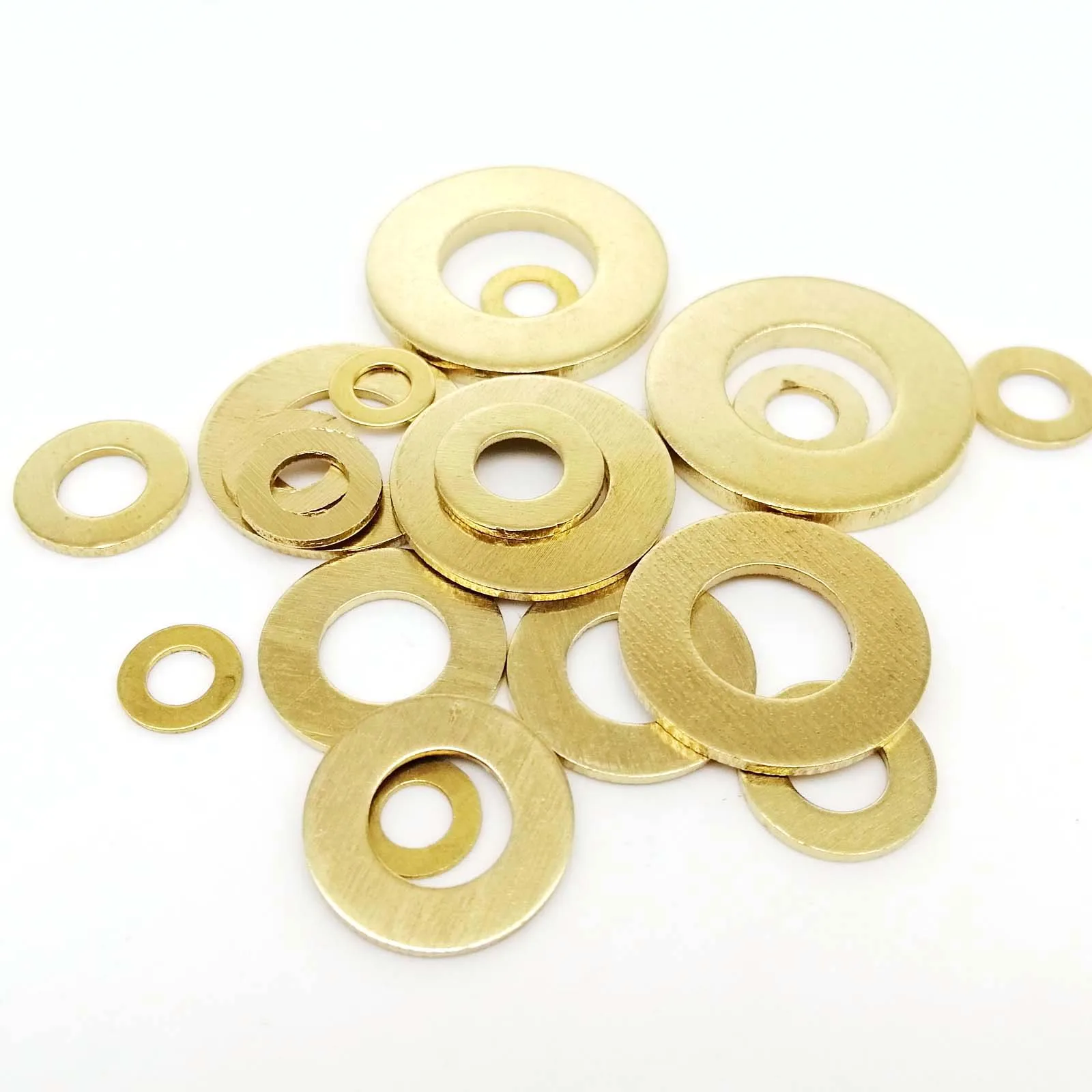 Copper washer set Copper washer Washer gasket Brass washer Copper washers 10/50pcs M2 M2.5 M3 M4 M5 M6 M8 M10 M12 GB97 DIN125 Solid Brass Copper Flat Washer Plain Gasket Pad