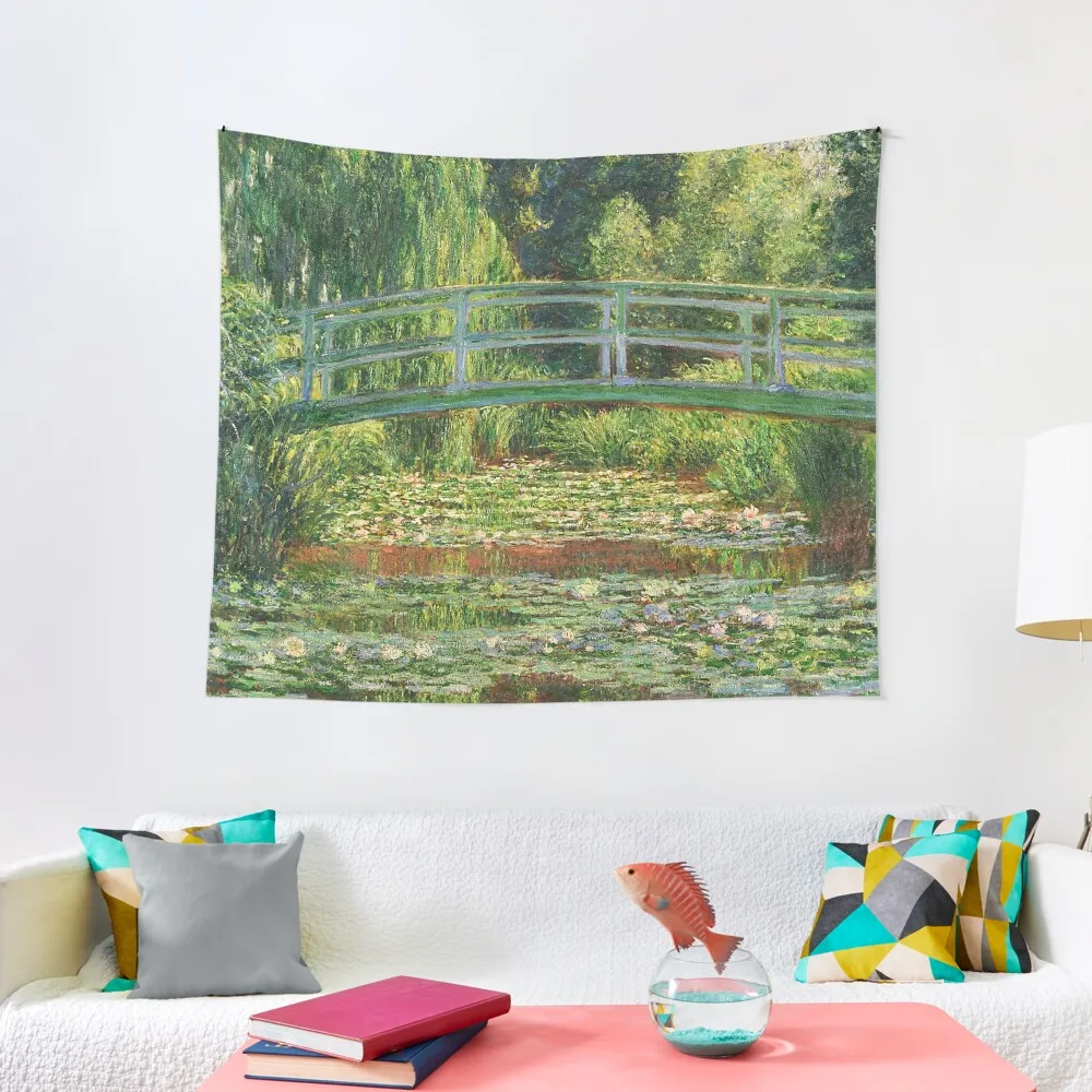 

Water Lilies and Japanese Bridge - Claude Monet Tapestry Art Mural Wallpaper Bedroom