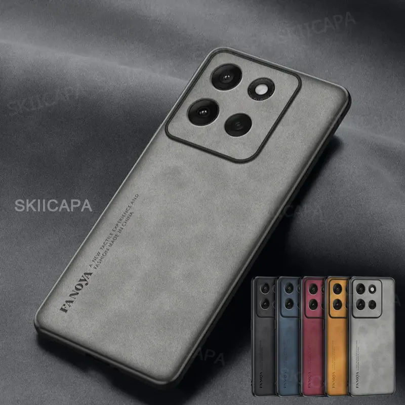 Sheepskin PU Leather Shockproof Matte Case with Soft Frame Bumper