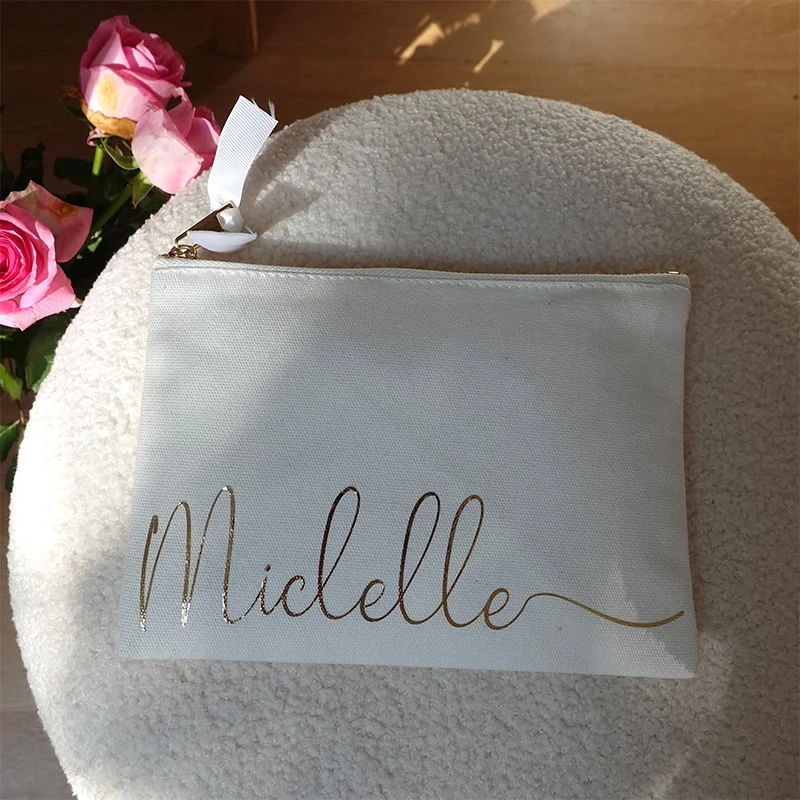 Customized Bridesmaid Makeup Clutch - Travel & Special Occasion Gift