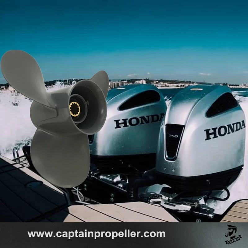 Elica Captain 11 1/8x14 Per Motori Fuoribordo Honda BF35-60HP - 13 Denti In Alluminio - Foto 5