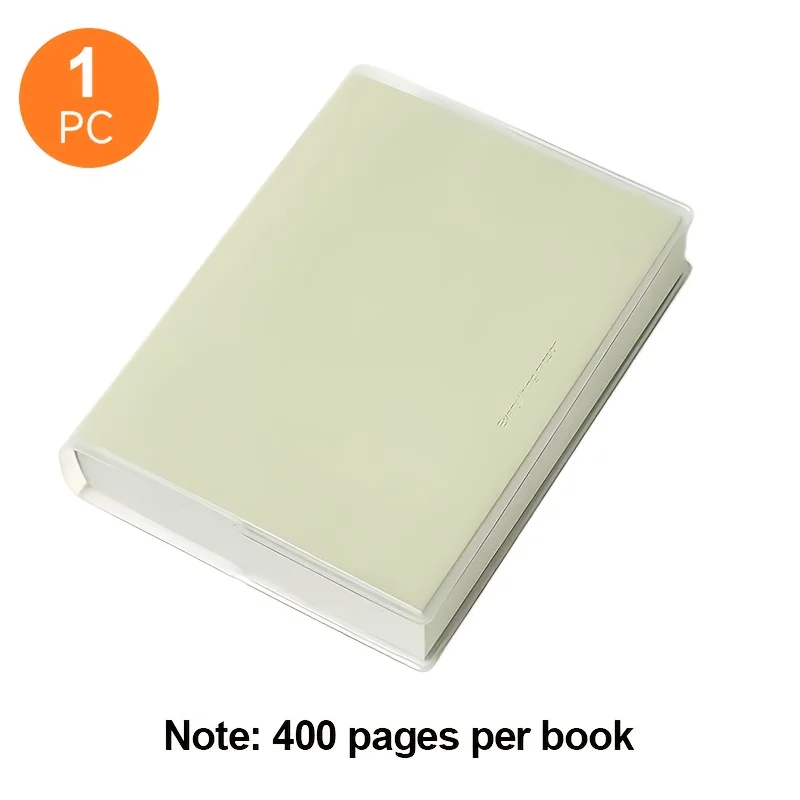 Thickened Large Capacity Transparent Cover Writing Journal - 400 Pages