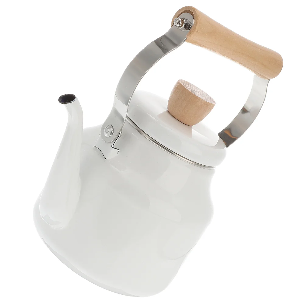 

Japanese Kettle Tea Serving Pot High Temperature Resistance Enameled Teapot Decorative Wooden Kitchen Essentials