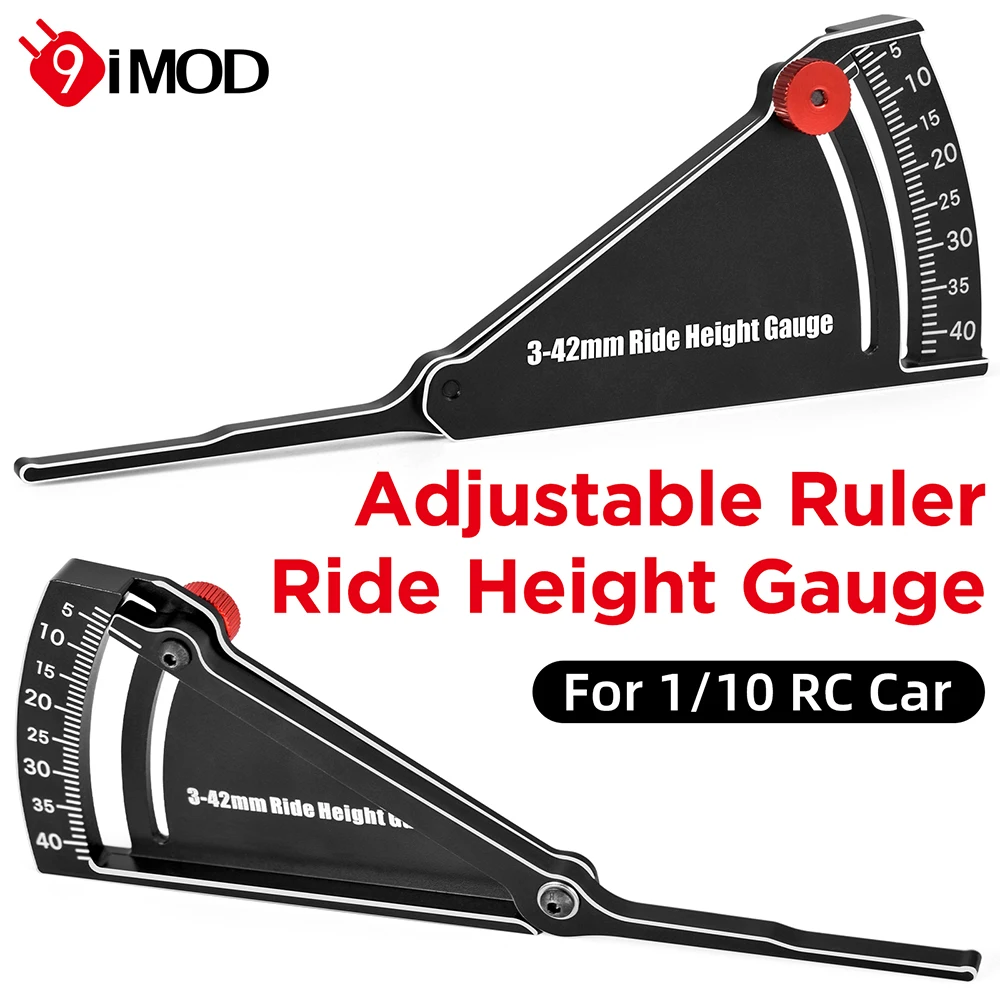 9IMOD Ride Height Gauge RC Car Height & Wheel Rim Camber 3-42MM Adjustable Ruler 1