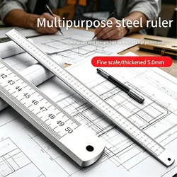 Durable High - Precision Stainless Steel Ruler, 3mm Thickened (Thick - 3mm)