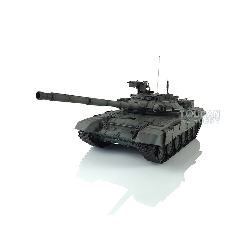 Toys Heng Long RC Tank 1/16 Green 7.0 T90 3938 360 Turret Metal Track W/ Link Red Eye RC Panzer TH17888-SMT4 3