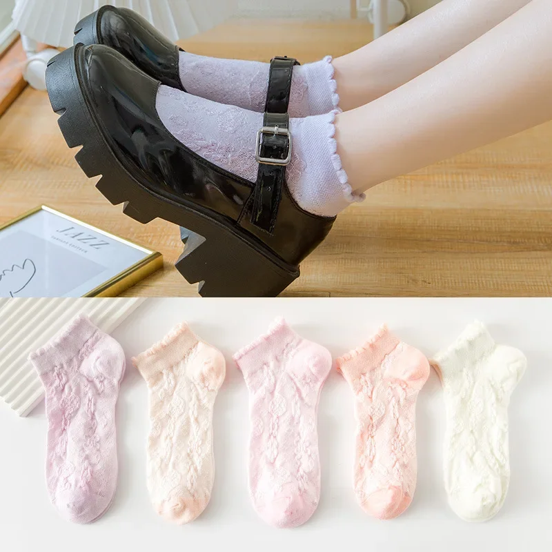 thumbnail image 1 of Calcetines Pop para mujer, calcetines cortos Ins de estilo japonés de baja ayuda para otoño/invierno, calcetines generados al por mayor de fábrica para primavera y otoño, 1 of 5