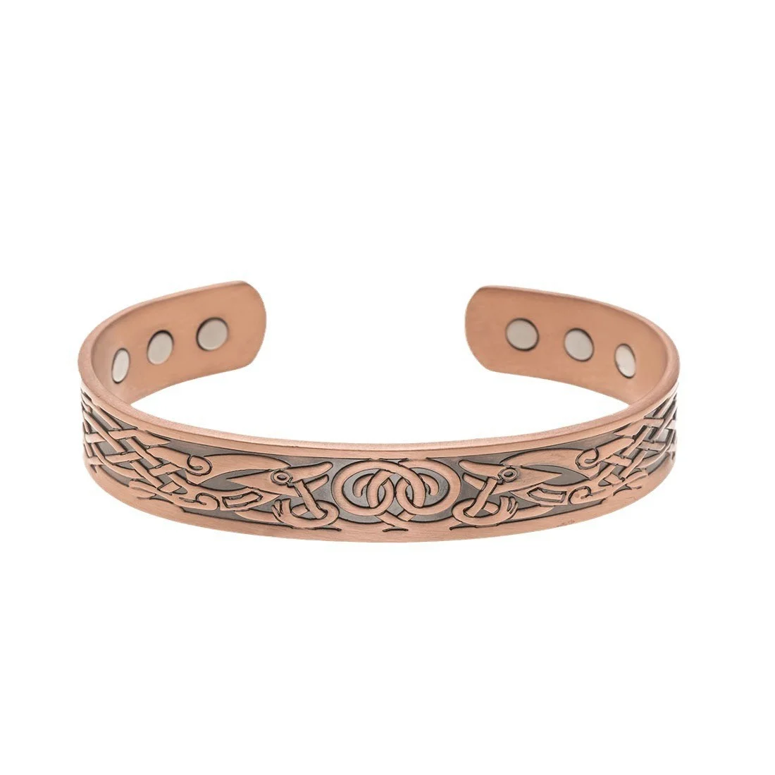European and American Retro Double-ring Pattern Magnetic Bracelet Set