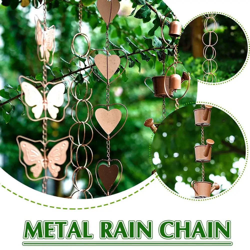 Metal Outdoor Rainwater Chain Drainage Rainwater Chain For Drainage Ditch Roof Metal Down Pipe Tool