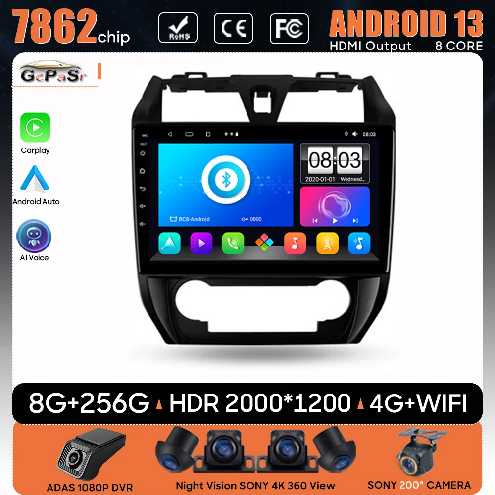 

Автомобильный радиоприемник Carplay Android 13 для Geely Emgrand EC7 1 2009-2016, GPS-навигация, экран Android, автомобильное стерео видео 4G Wifi No 2din