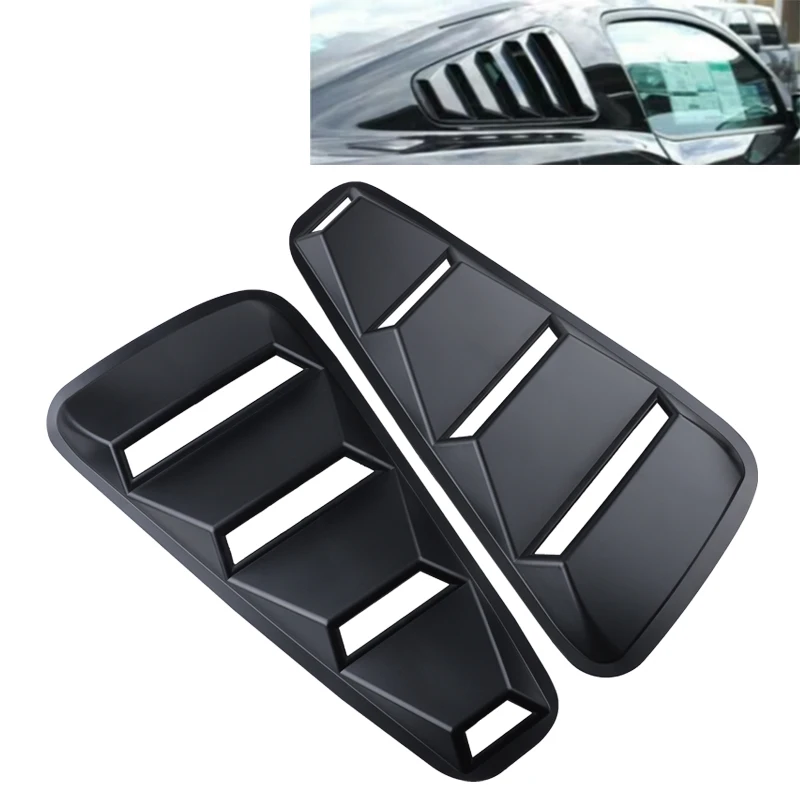 1 Pair 1/4 Quarter Side Window Louvers Scoop Cover Vent For Ford/Mustang 2005-2014 car rear window cover