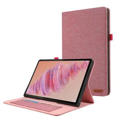 Soft Fabric Flip Stand Cover for Tablet - Enhanced Protection and Style (Rose red)