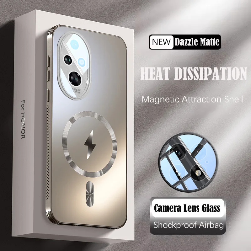 Magnetic Heat Dissipation Matte Shockproof Back Case with Full Cover Design