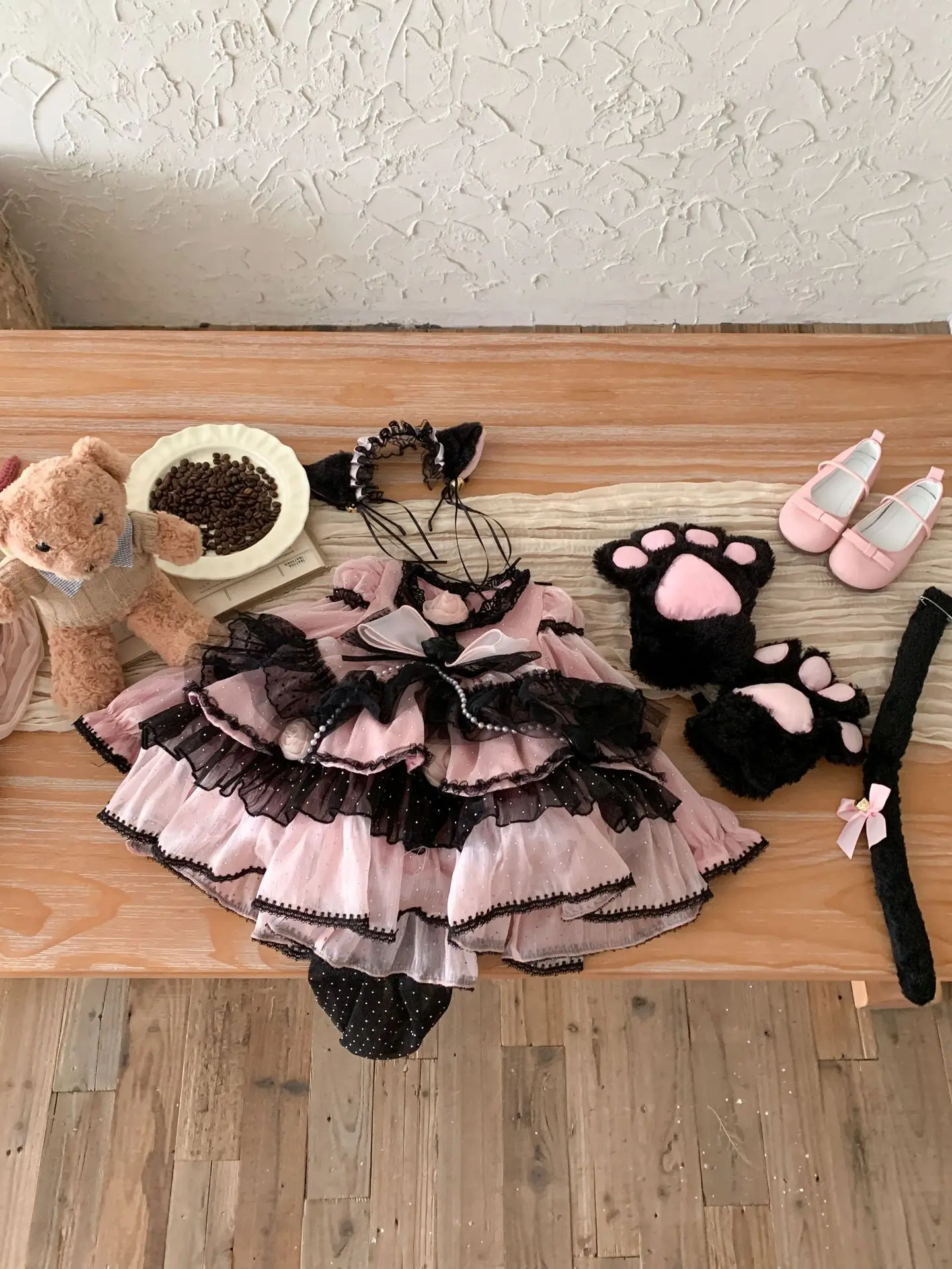 Kinder Spanische Kleider Kleinkind Mädchen Lolita Prinzessin Spitzenkleid Kinder Kawaii Katze Ballkleider Baby Luxus Geburtstagskleid – Detail 14