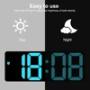 LED Digital Electronic Clock Automatic Dimming Backlight Large Number Alarm Clock Bedside Table Clock Home Office Decoration 4
